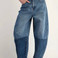 Two Tone Barrel Fit Jeans