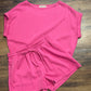 Magenta Scuba Short Set