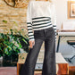 High Rise washed Black cropped Jeans