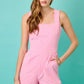 Pink & Pleated Scalloped Romper