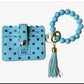 LULU MAC blue & navy wristlet