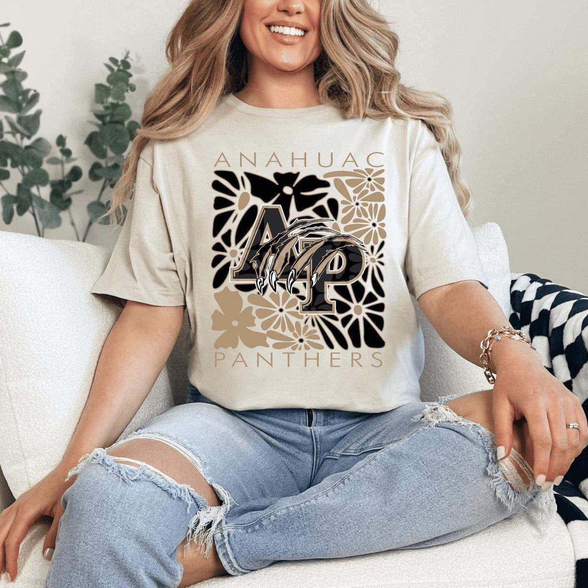 Floral School Spirit T-shirt
