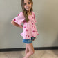 Girls Daisy Embroidered Top