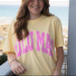LULU MAC Pink Stripe Tee