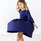 ￼Navy Twirl Dress