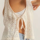 Embroidered Floral Side Tie Top