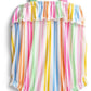 Baby girl striped embroidered bubble