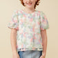 Girls Sequined Floral Bubble Top