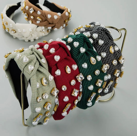 Diamond & Pearl Earthtone Headband