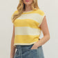 Yellow Stripe Knit Tank