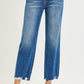 High Rise Ankle Straight Distressed Jeans
