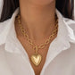 Spiked Heart Toggle Necklace