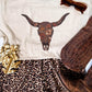 Floral Cow Skull Tee