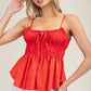 Mineral Washed Ruched Top