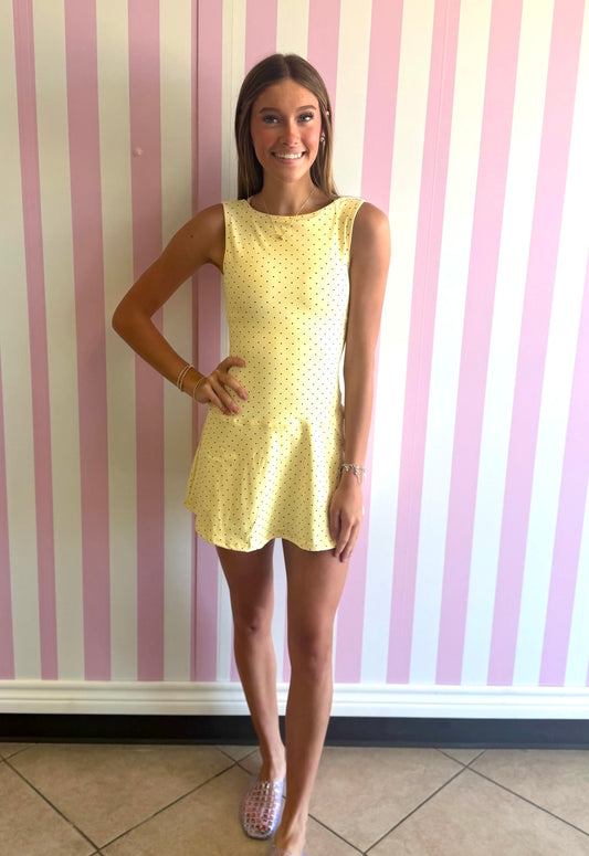 Polka Dot Athletic Mini Dress