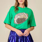 Sequin Patch Football Tee