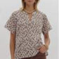 ENTRO almond vneck top