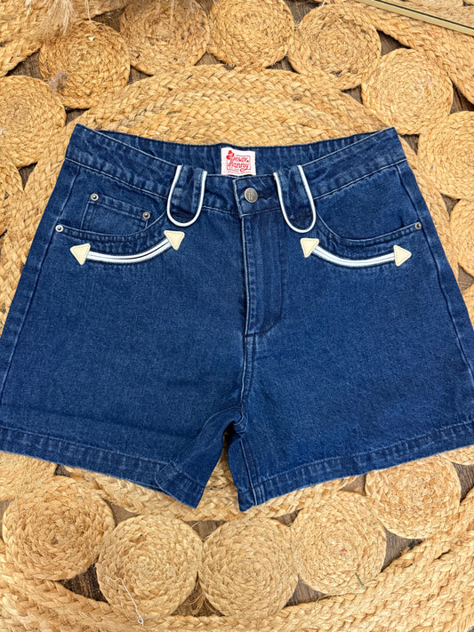 Denim Western Shorts