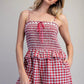 Patriotic Plaid Ruffle Romper