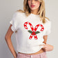 Candy Cane Short Sleeve Sweater
