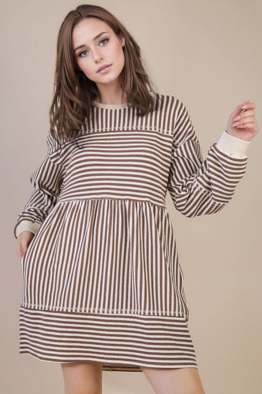 The Chai Stripe Sweater Dress