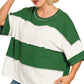 Plus Color Block Striped Tee