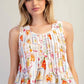Summer Garden Patch Pleated Blouse