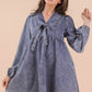 Chambray Collared Mini Dress