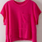 Plus Waffle Knit Pocket Top