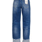 Wide Cuff Raw Hem Jean