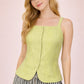 Textured Lace Button Down Tank