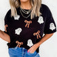 Ghost + Bow Sequin Top