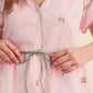 Powder Pink Floral Peplum