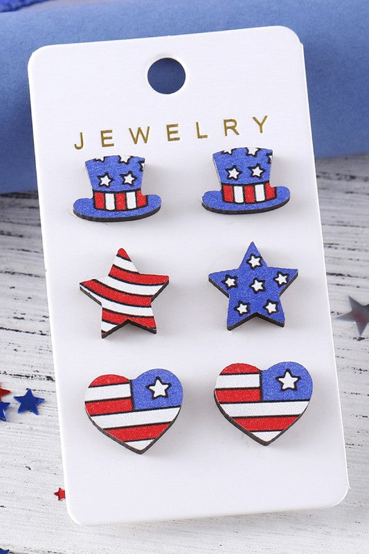Stars & Stripes Stud Set