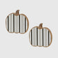 Striped Fall Wooden Pumpkins
