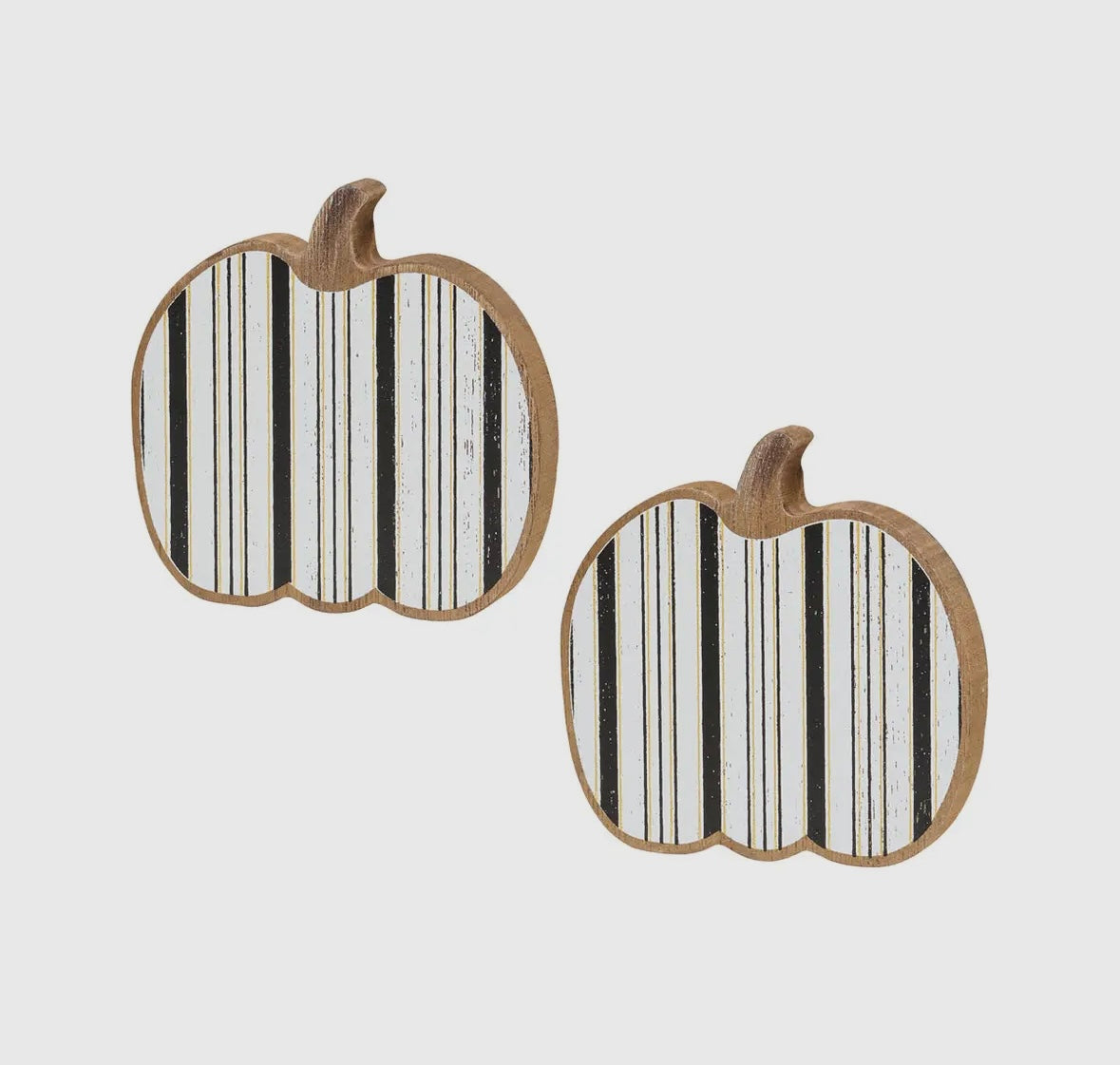 Striped Fall Wooden Pumpkins