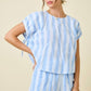 Blue Tied and Striped Short Set