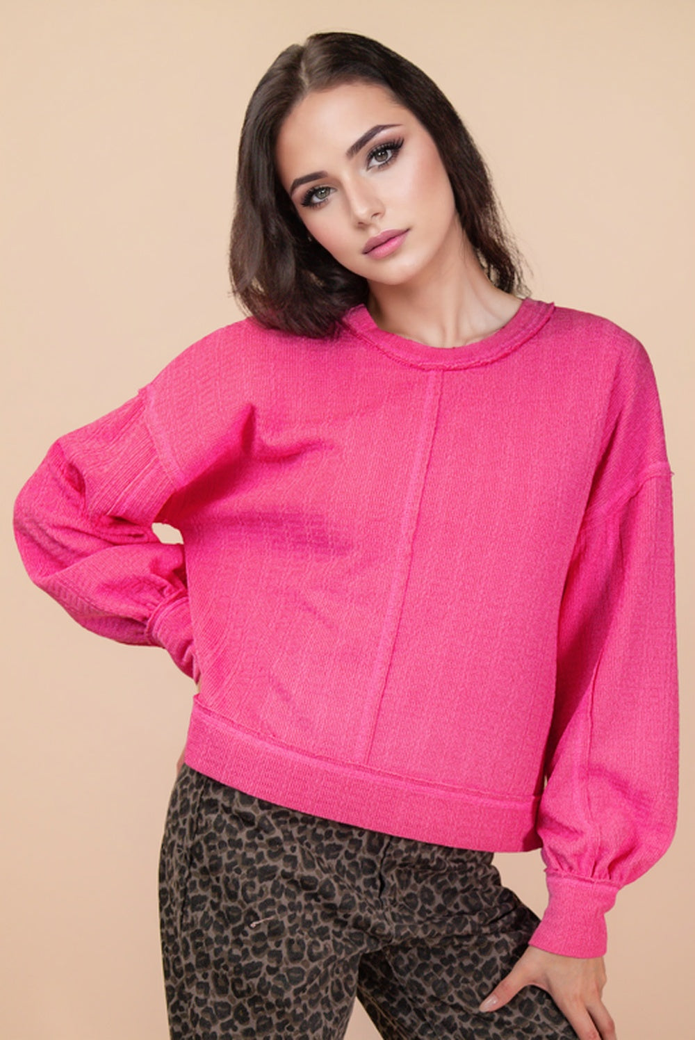 Cozy Core Waffle Knit Top