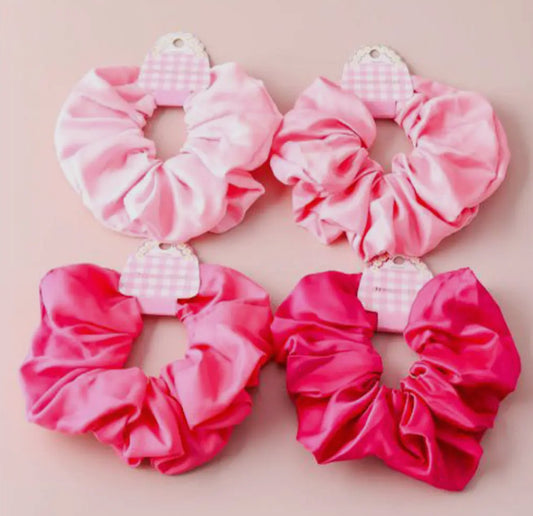 Solid Color Satin Scrunchie