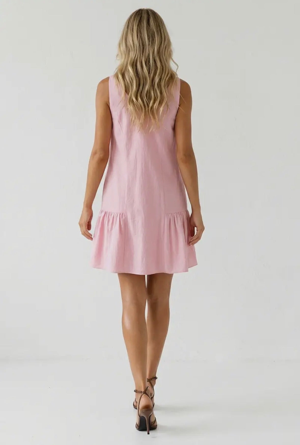 Button Detail Mini Dress