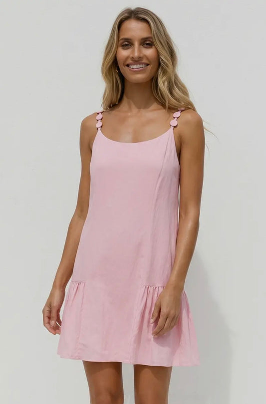 Button Detail Mini Dress