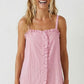 Ruffle Detail Button Tank