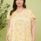 Plus Floral Satin Scallop Blouse
