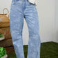 Floral Washed Barrel Jeans