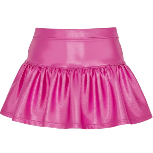 KIDS Gathered Skort-Hot Pink