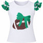 KIDS Sequin Football Ruffle Sleeve