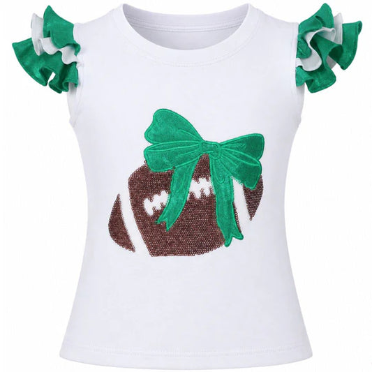 KIDS Sequin Football Ruffle Sleeve