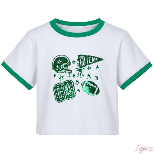 KIDS Sequin Football Elements Tee