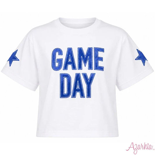 KIDS Shimmer Applique Game Day Tee