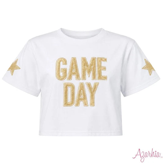KIDS Shimmer Applique Game Day Tee